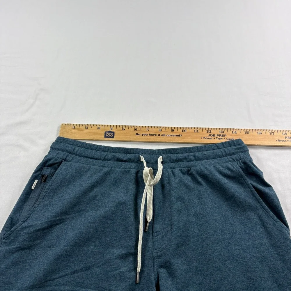 Vuori Ponto Performance Shorts Men Medium Blue Stretch Athletic Gym Lounge Sweat